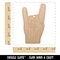Sign of the Horns Rock and Roll Hand Gesture Unfinished Craft Wood Holiday Christmas Tree DIY Pre-Drilled Ornament